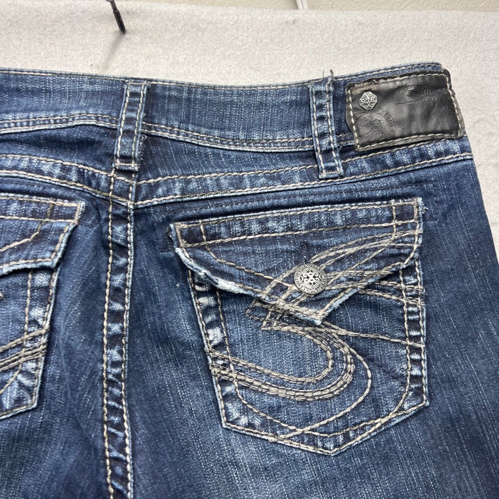 Silver Jeans Co Suki Surplus Mid Rise Bootcut Jeans Dark Wash W31 L30 2402 - Picture 9 of 10
